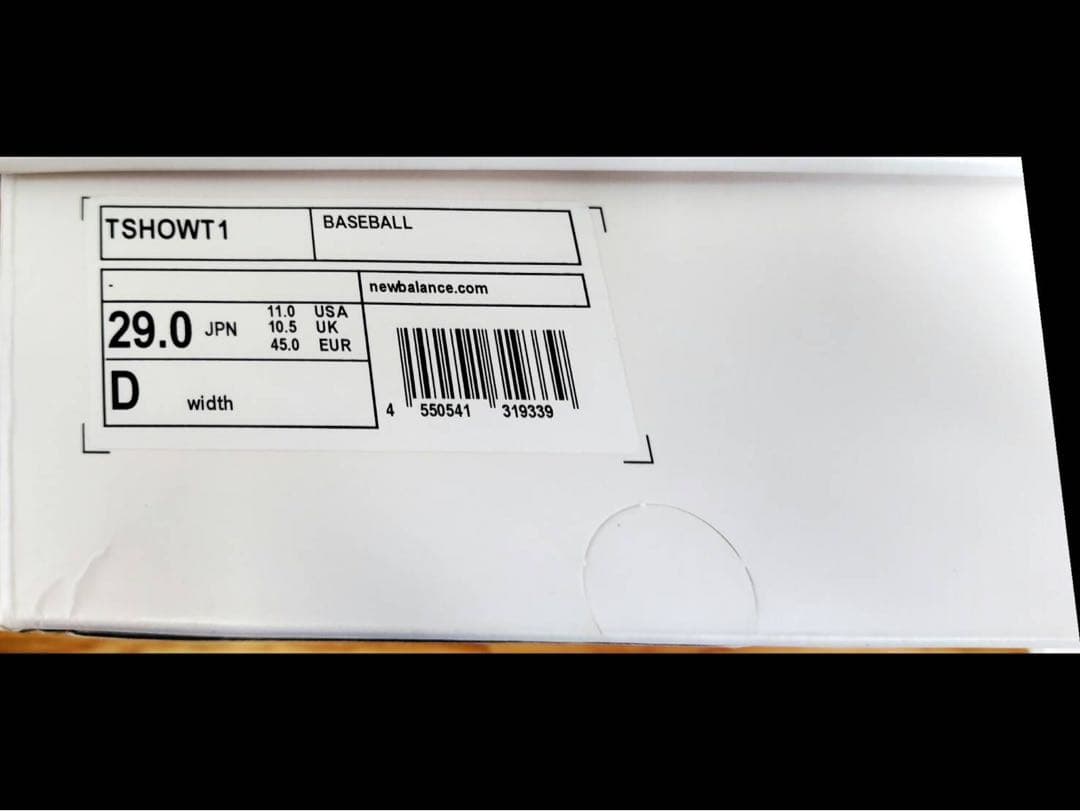【新品】new balance TSHOWT1 29.0cm ホワイト/ゴールド