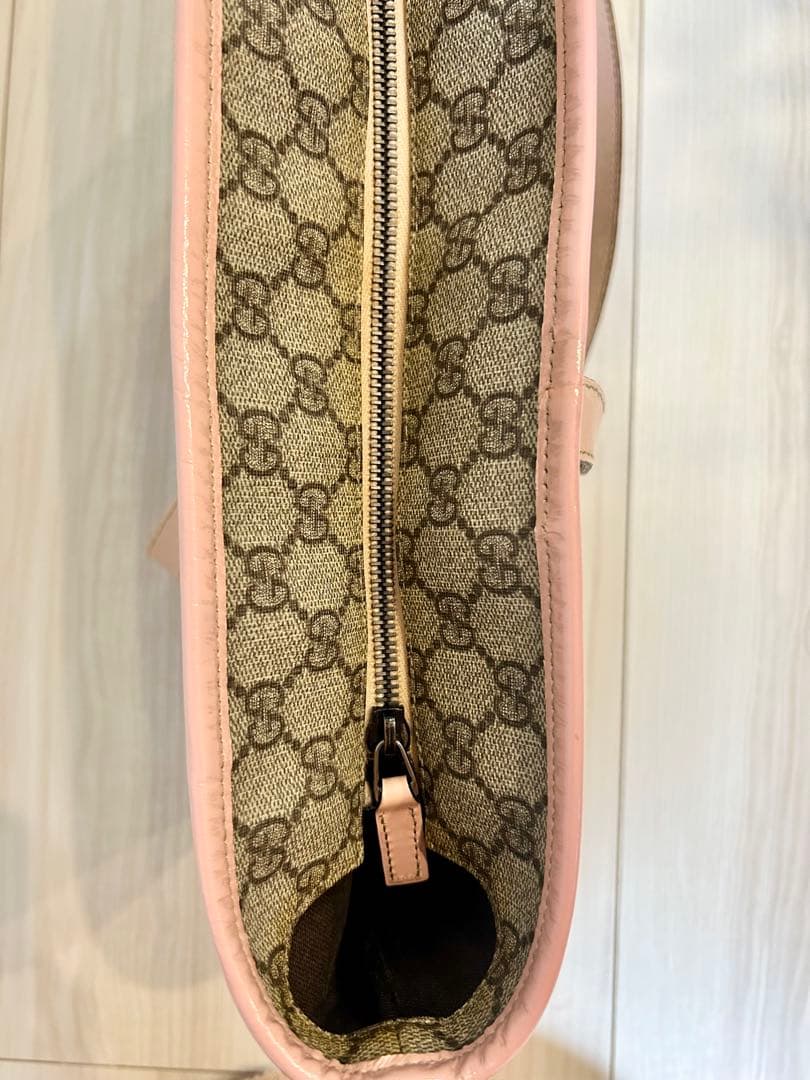 正規品・廃盤 GUCCIグッチトートバッグ GGス プリームピンク 肩掛け