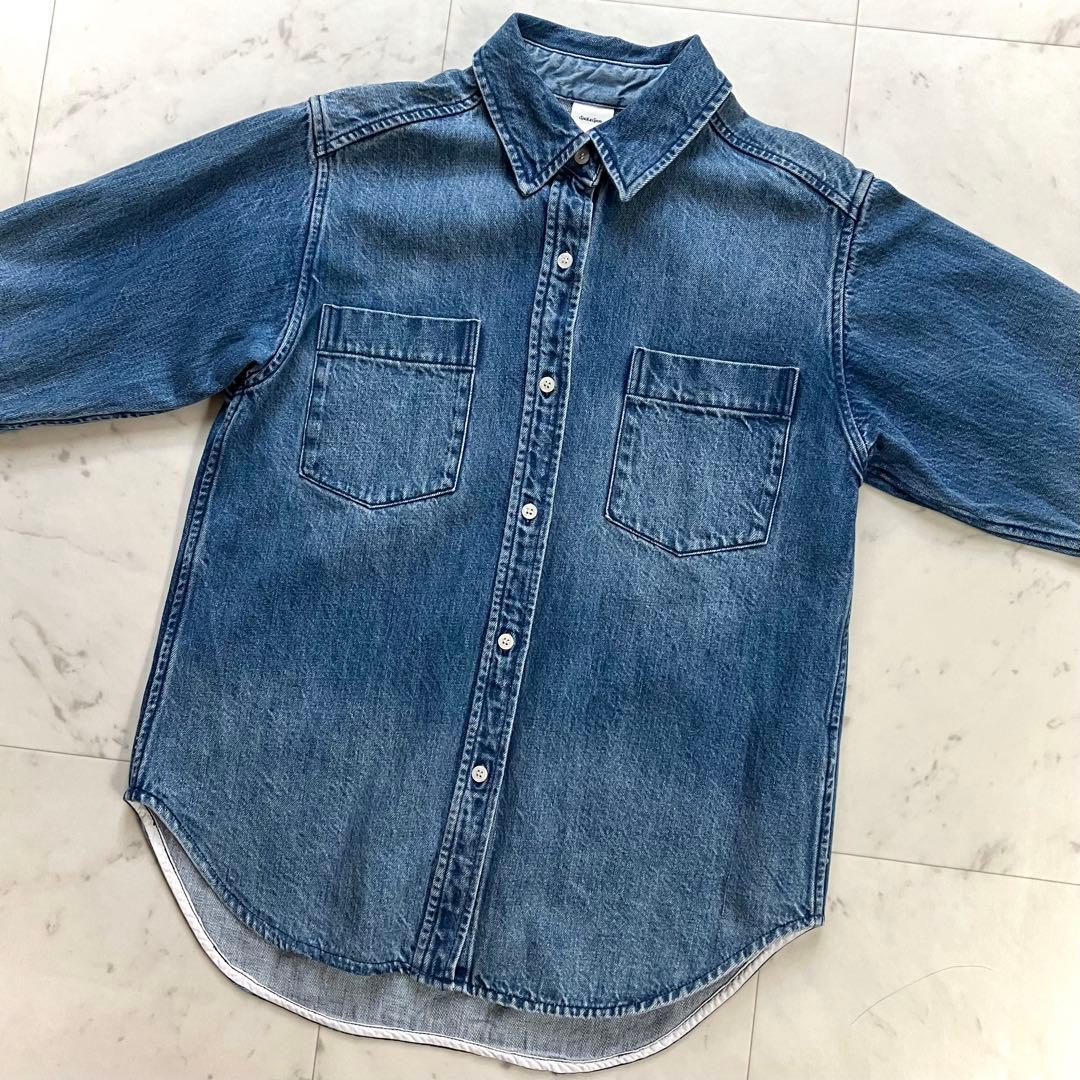 極美品 スピックアンドスパン デニムシャツ インディゴブルー F - メルカリ