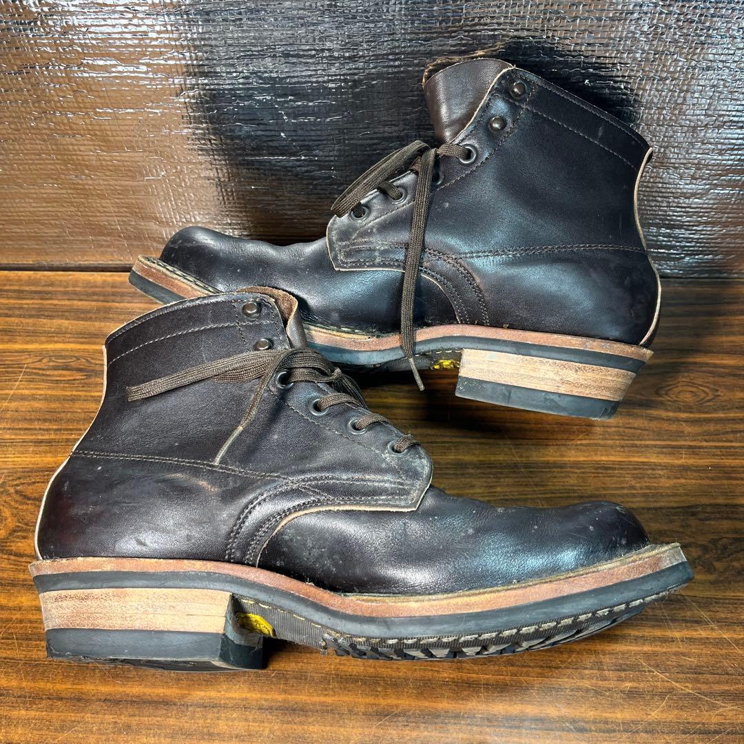 ダークブラウン レザー ハイカットブーツ 26.0cm レザーブーツ