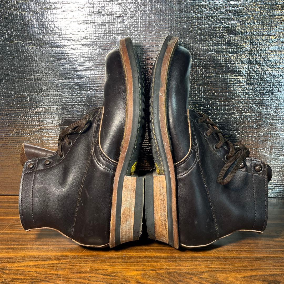 ダークブラウン レザー ハイカットブーツ 26.0cm レザーブーツ