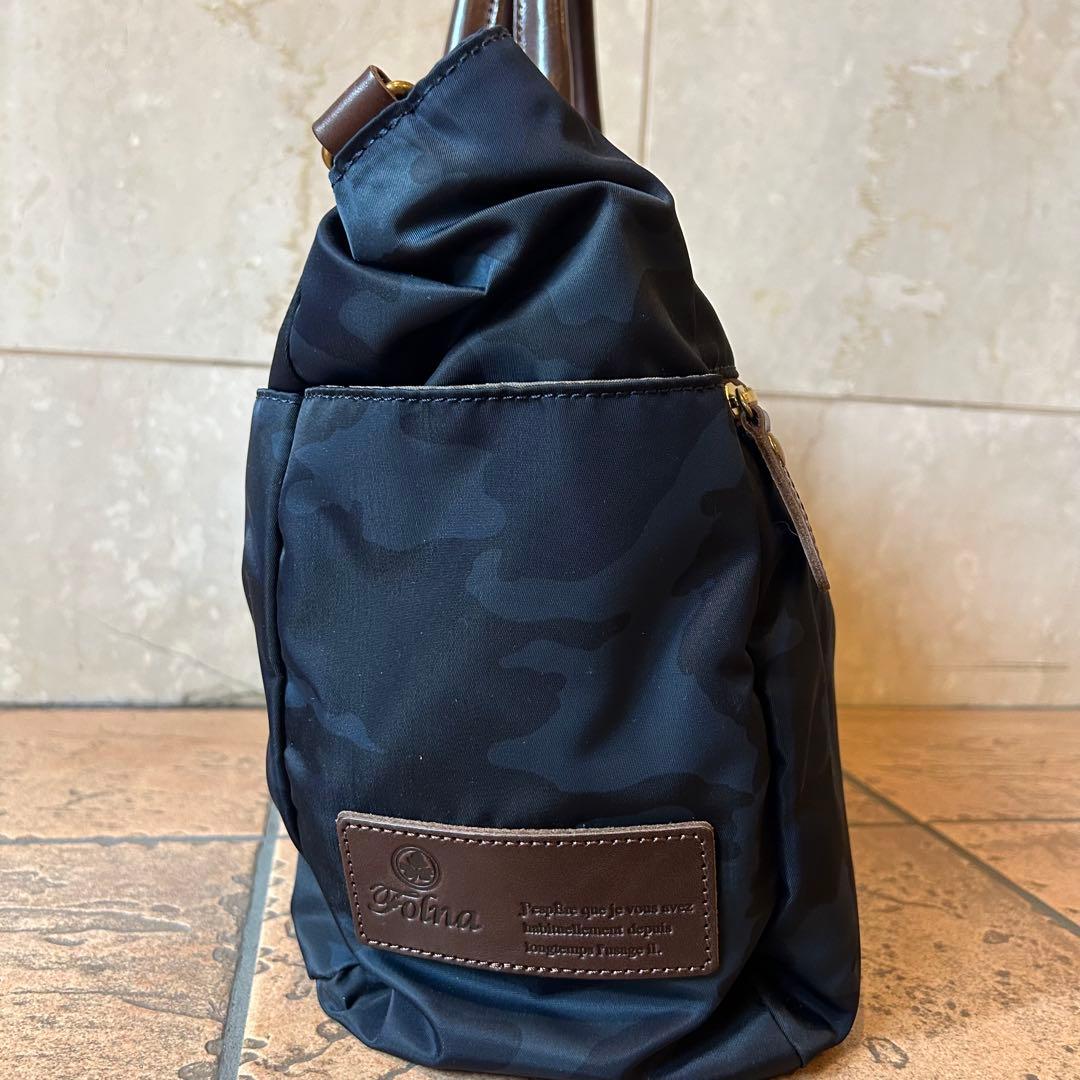 藤巻百貨店限定 FOLNA ビジネスバッグ ネイビー カモフラ 迷彩 - メルカリ