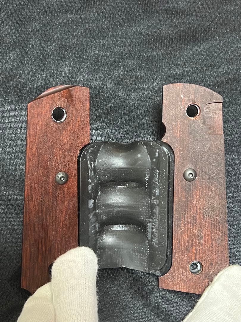 中古◇パックマイヤー ウッド &ラバーグリップ M1911 コルトガバメント