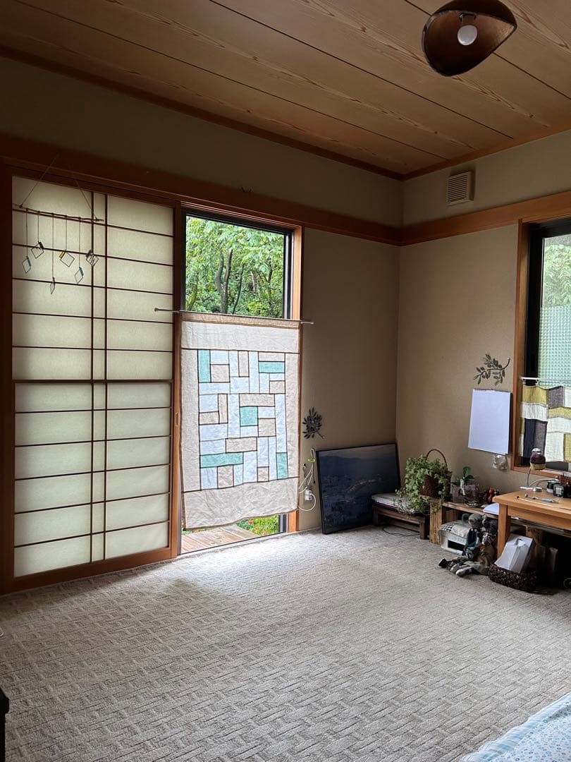 「かすみページです！！！」生成色とオフとペパーミントのポジャギ