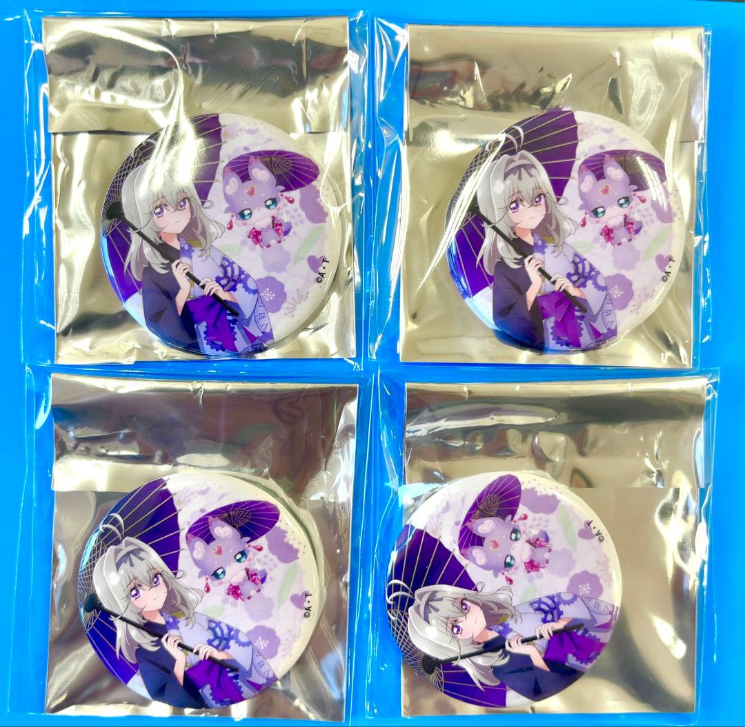 名探偵プリキュア 極楽湯 缶バッジ 4点セット 森亜るるあ マシュタン