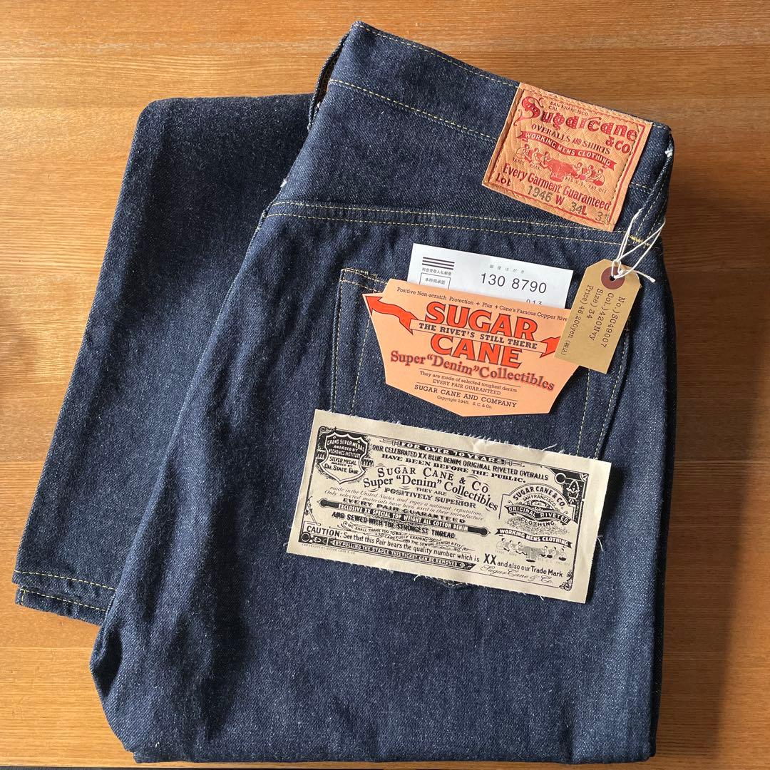 SUGAR CANE ストレートデニム 1946モデル　サイズ34 SUGAR CANE Super “Denim” Collectibles「1946モデル」 2024年3月9日