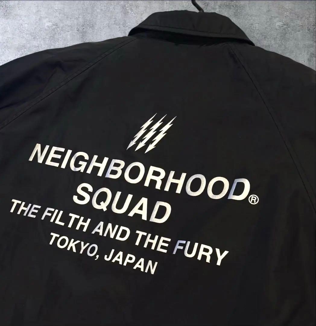極美品‼️ NEIGHBORHOOD SQUADコーチジャケット ブラックM 希少 - メルカリ