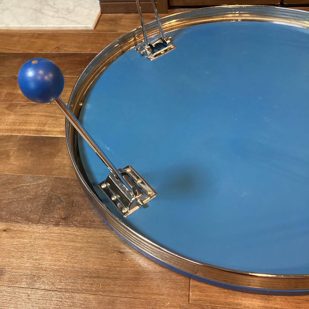 人気✨️青色 アメリカン レトロ 丸型ダイニングテーブル 76×76×31.5cm