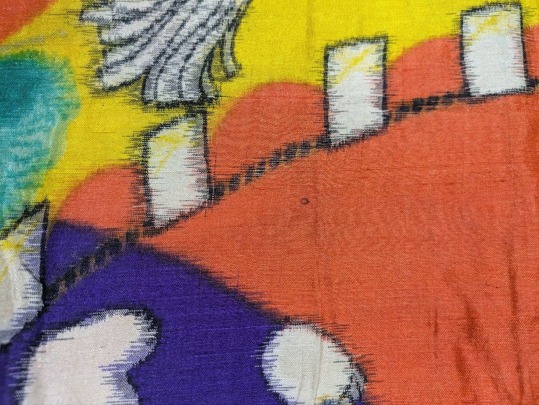 03ck100 銘仙 人物柄 希少 アンティーク リメイク 素材材料 - メルカリ