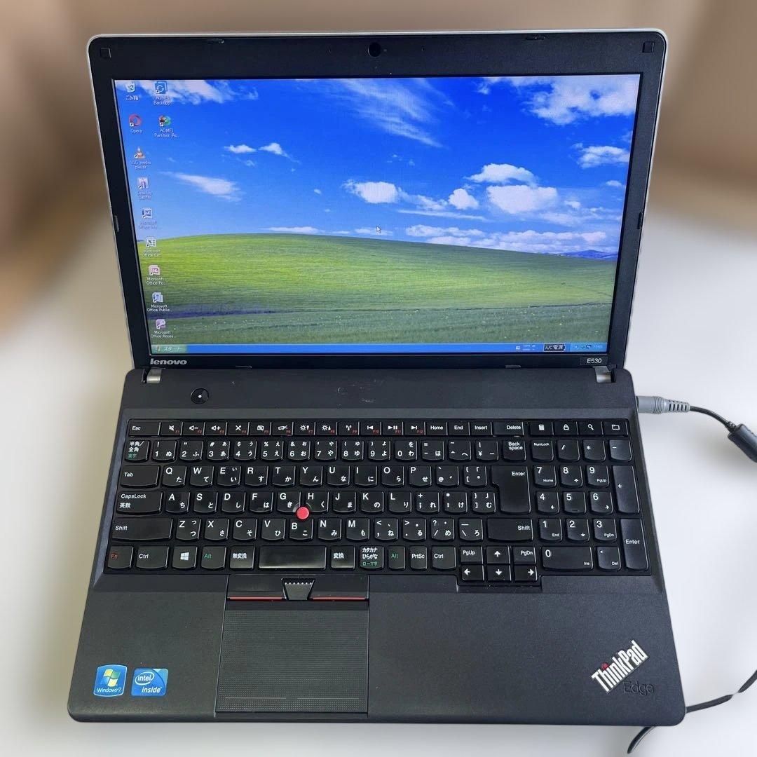 ☆訳有格安XP☆レノボ15.6大画面ノートPC☆ピーチスキン☆トラック