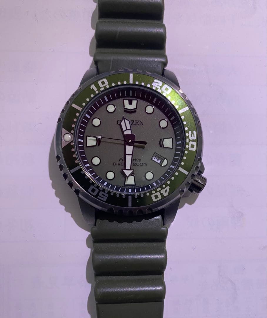 CITIZEN ダイバーズウォッチ オリーブグリーン 楽天市場】citizen ダイバー 200 エコドライブ グリーンの通販