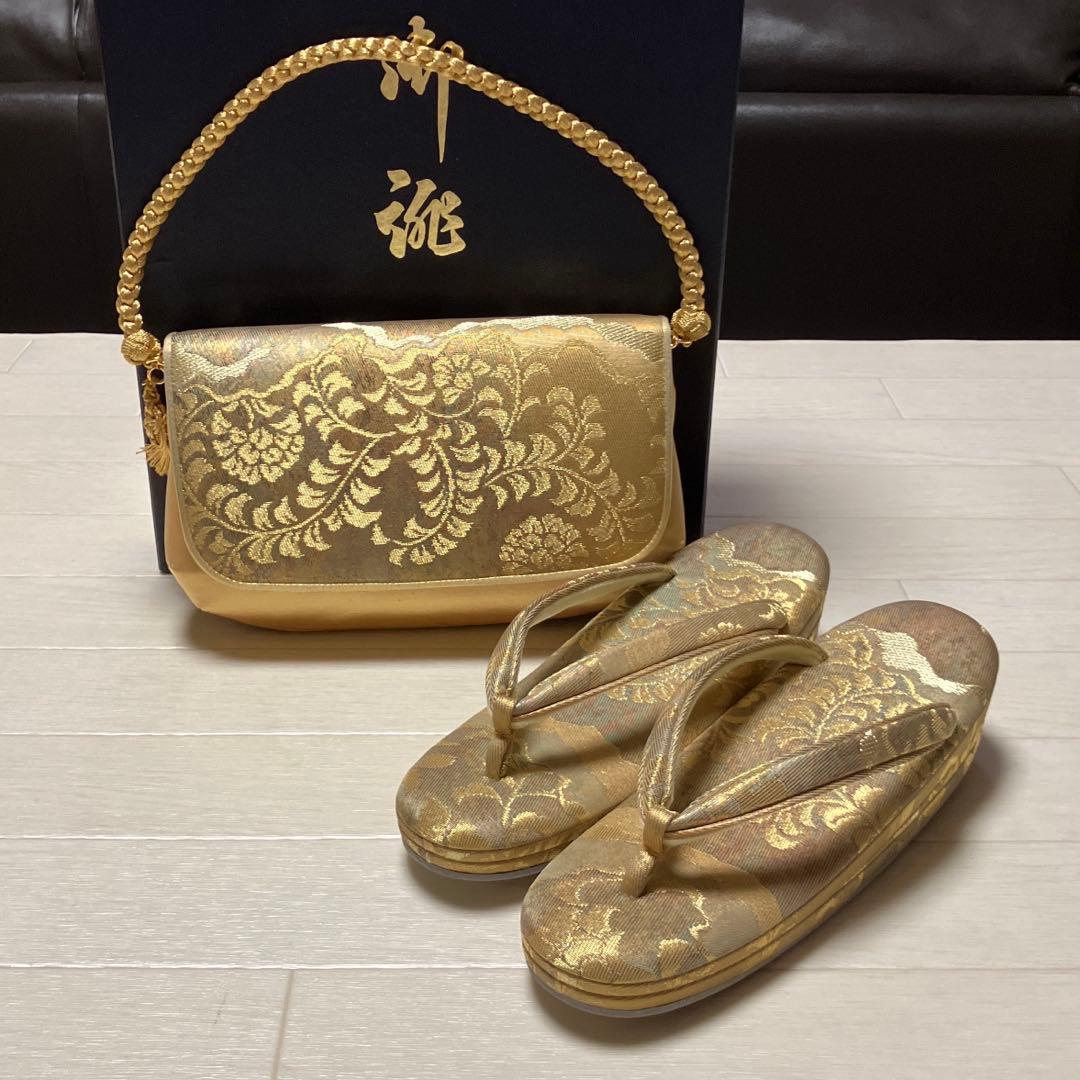 草履バッグセット　銀座ぜん屋 楽天市場】礼装用草履バッグセット 吉祥松竹梅（Fサイズ）【草履バッグ