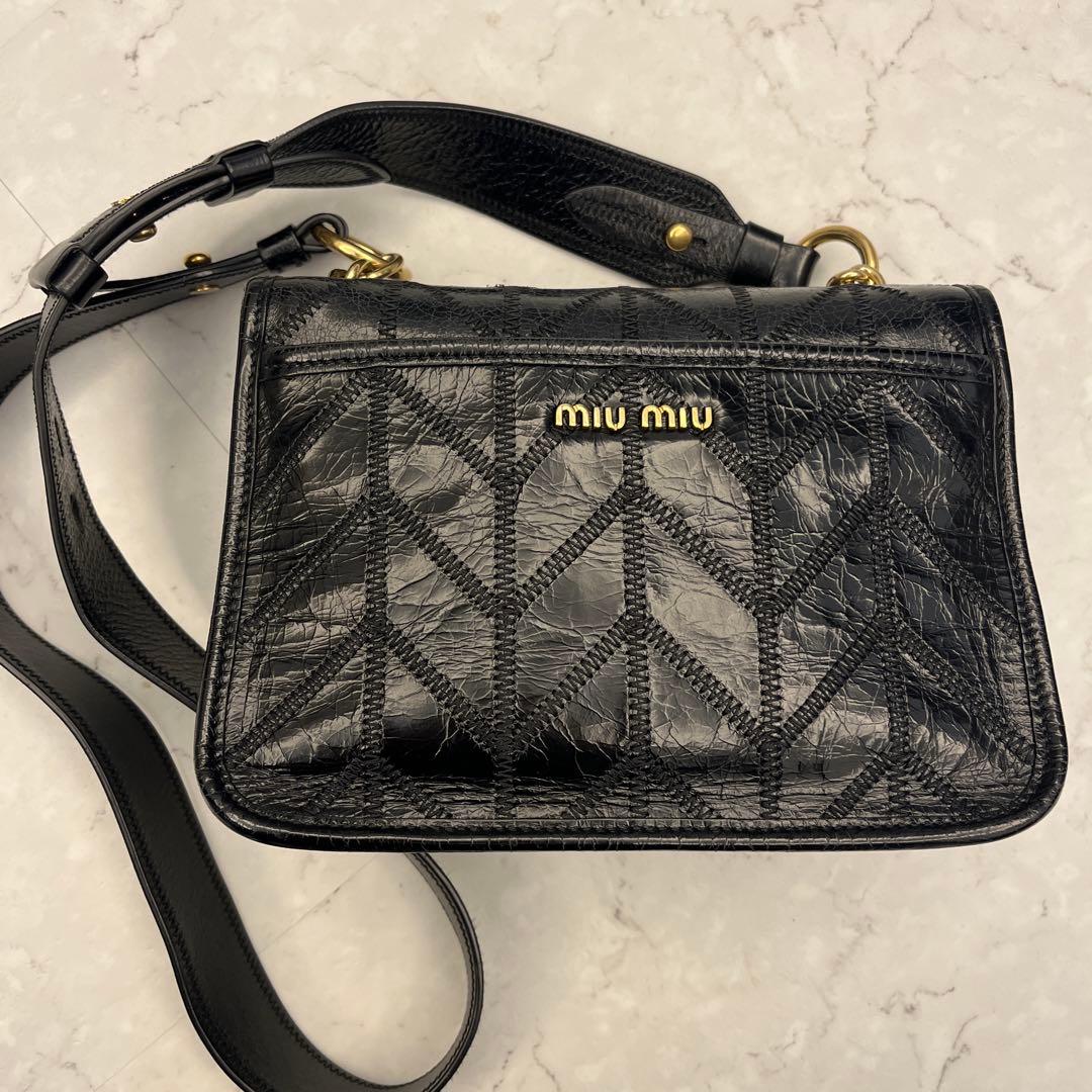 美品）miumiu ショルダーバッグ 5BD161 クロスボディ - メルカリ