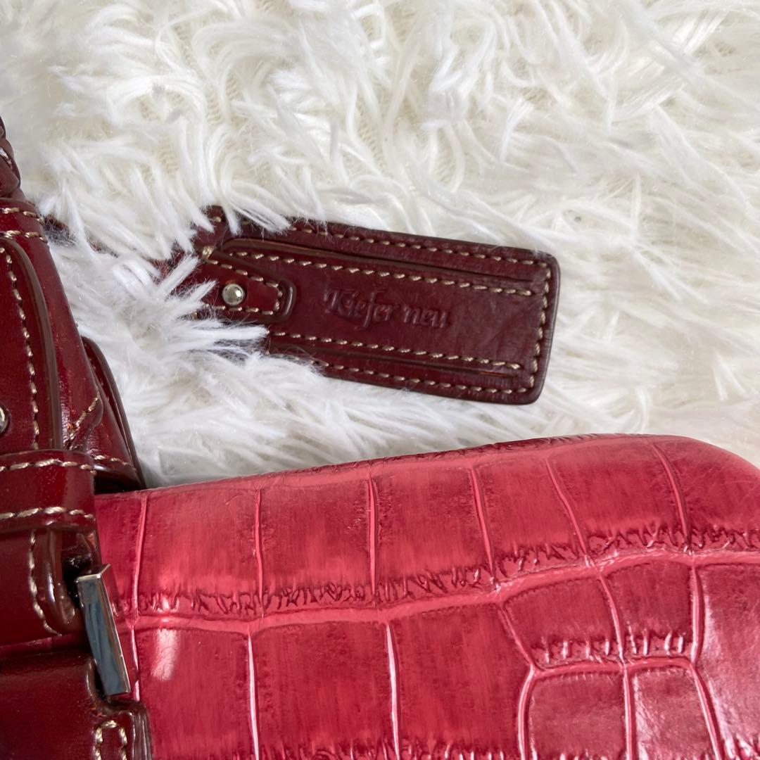 キーファーノイ クロコ型押し ブリーフケース アモーレ ビジネスバッグ