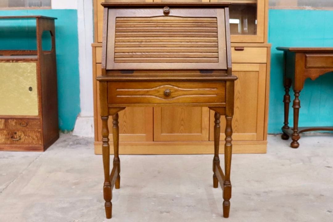 GMIS131○昭和レトロ アンティーク ライティングビューロー