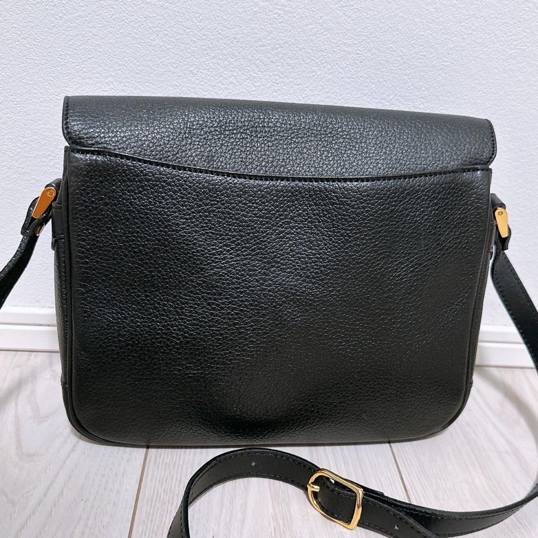 《美品》Burberrys(バーバリー)ショルダーバッグ　レザー　ブラック