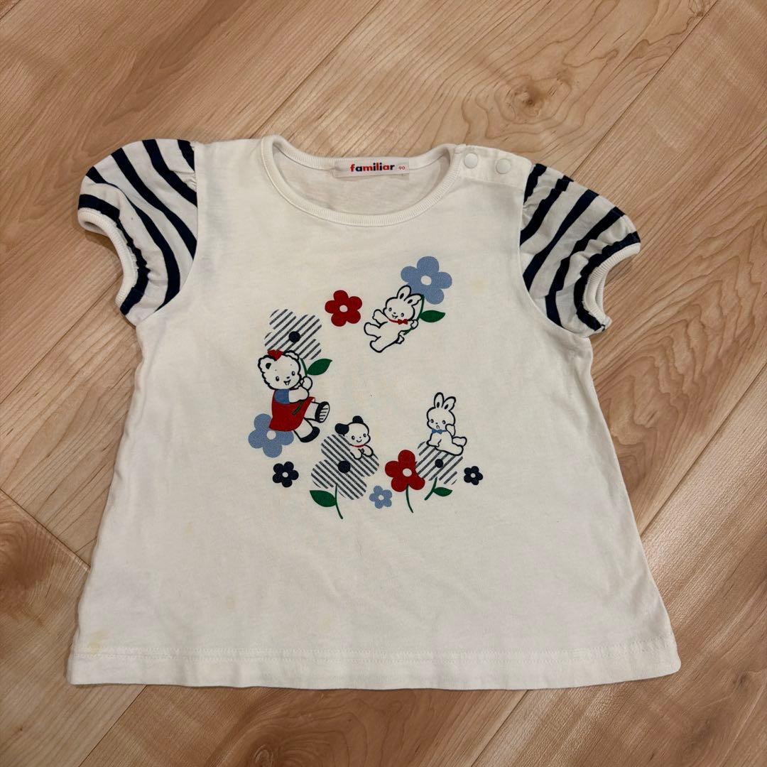 familiar 90cm 半袖Tシャツ・リバーシブルスカートの3点セット - メルカリ