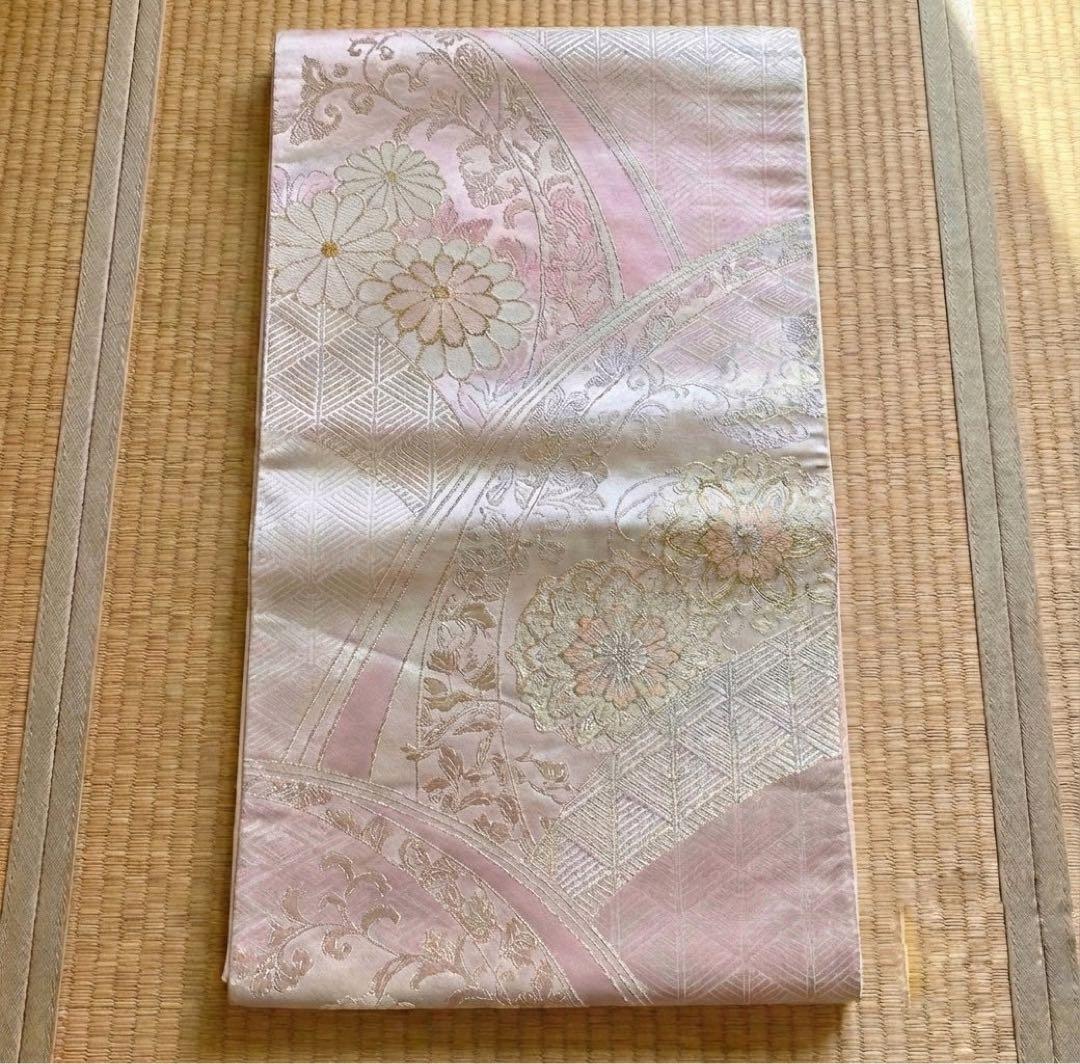 美品 色留袖 袋帯 薄ピンク 一つ紋 4点フルセット 卒業式 入学式 ママ