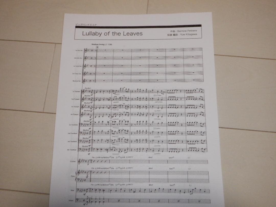 ビッグバンド楽譜「Lullaby of the Leaves」（絶版） Lullaby of The Leaves | PDF