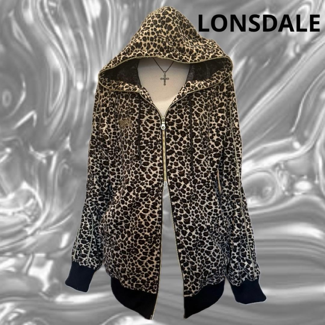 平成ギャル y2k グランジ ヒョウ柄 ベロア フーディ ジップアップ お兄