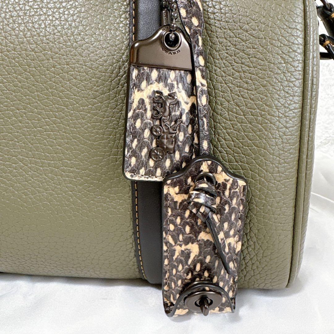 未使用級✨コーチCOACH ルビーサッチェル 25 グリーン C8533 バッグ