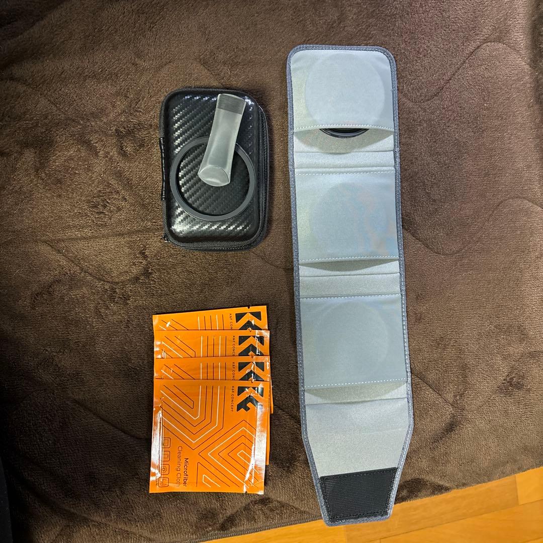 K&F ND、ブラックミスト、PLフィルター67mm ➕スマホグリップ、入れ物