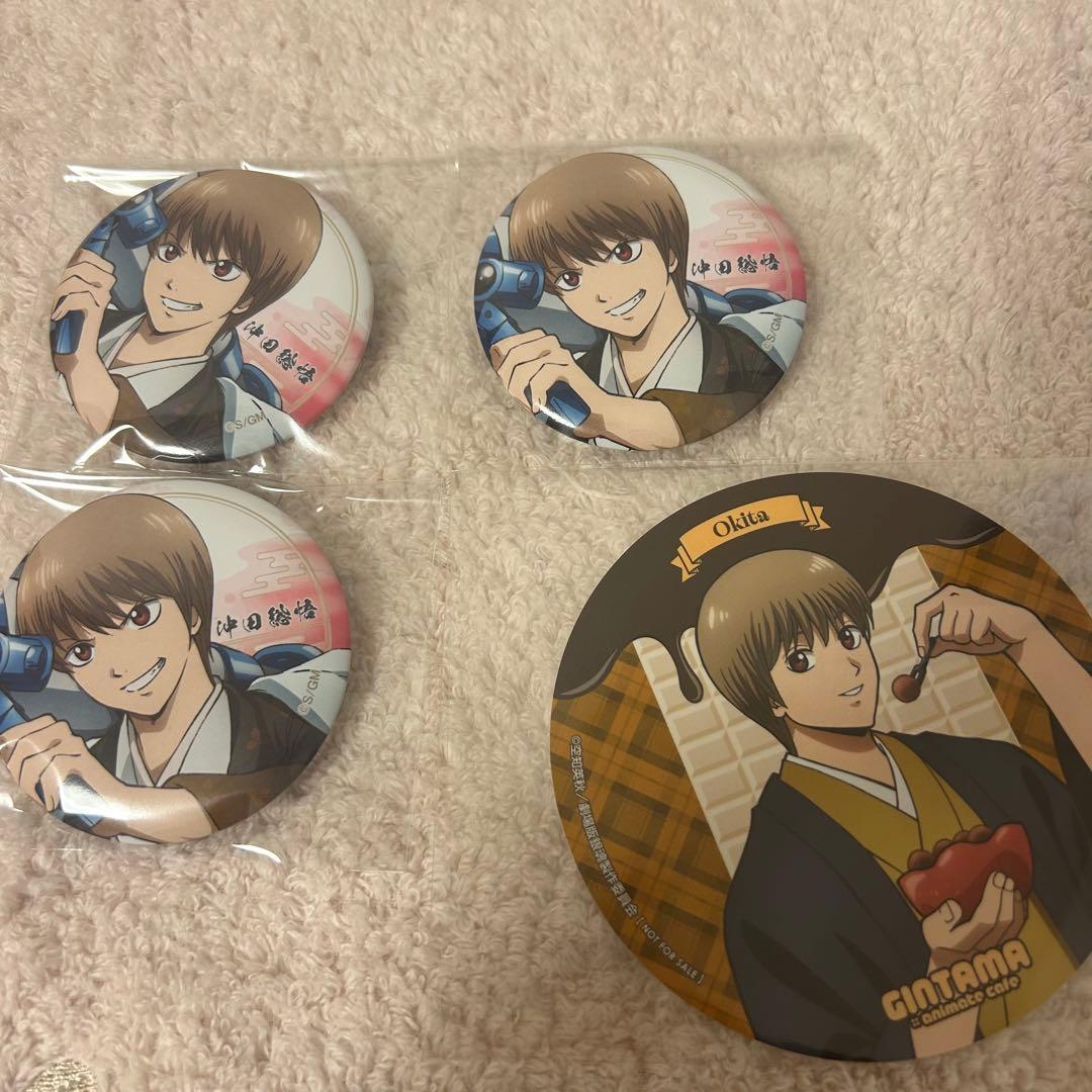 銀魂 ローソン 沖田総悟 缶バッジ アニメイトカフェコースター - メルカリ