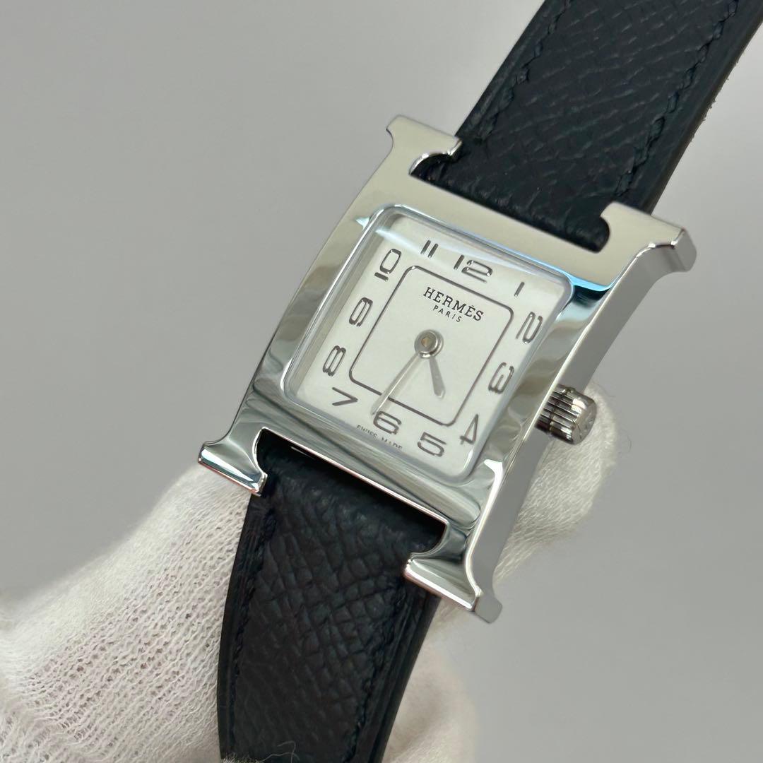 エルメス 腕時計《 Hウォッチ 》ミニ HH1.210 ブラック 黒 シルバー