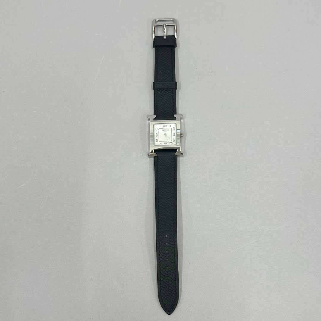 エルメス 腕時計《 Hウォッチ 》ミニ HH1.210 ブラック 黒 シルバー