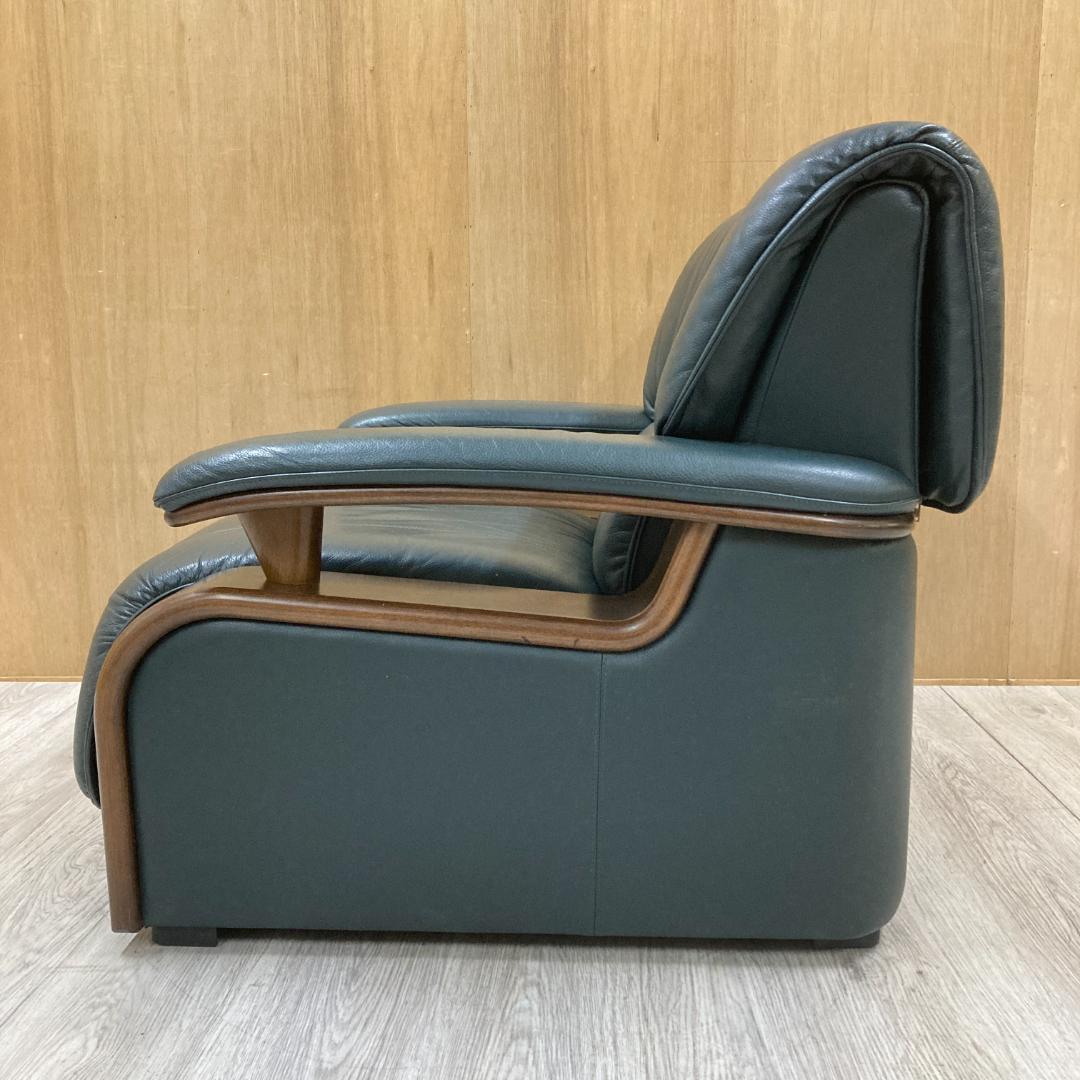 冨士ファニチア FUJI FURNITURE 総革 1人掛けソファ A - メルカリ