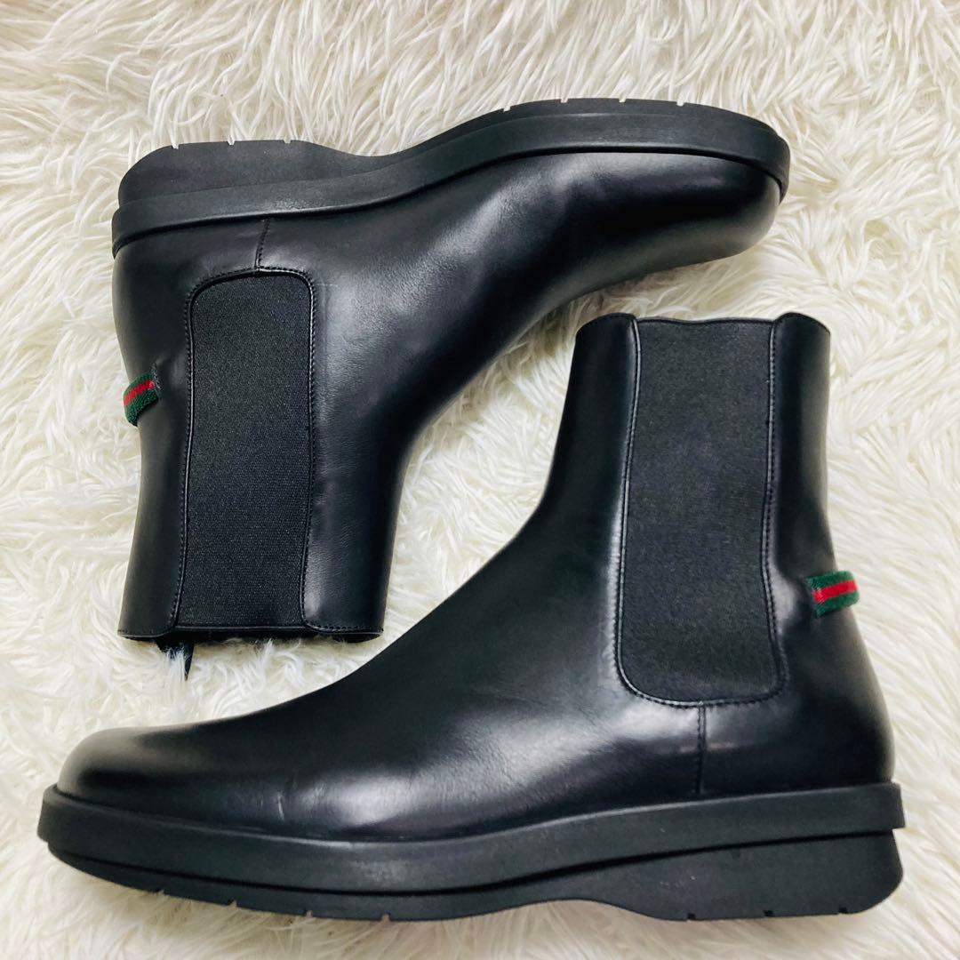 GUCCI グッチ シェリーライン サイドゴアブーツ ブラック 36 - メルカリ