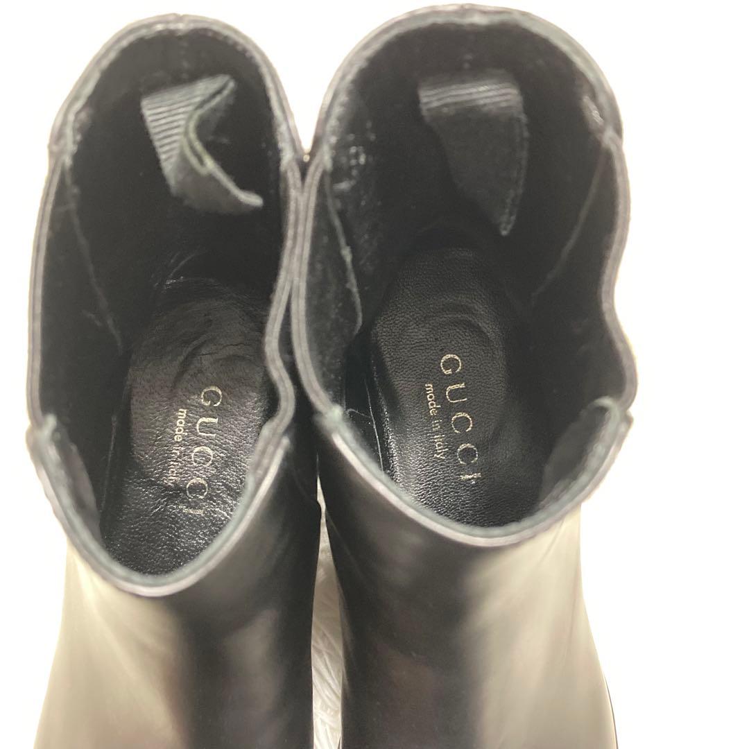 GUCCI グッチ シェリーライン サイドゴアブーツ ブラック 36 - メルカリ