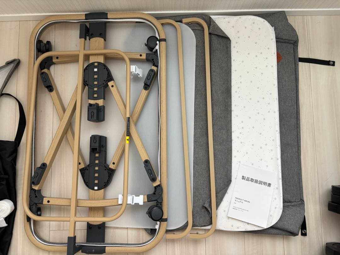 HZDMJ 折りたたみベビーベッド hzdmj ベビーベッド 折りたたみ 添い寝ベッド 揺りかご 赤ちゃん 高さ