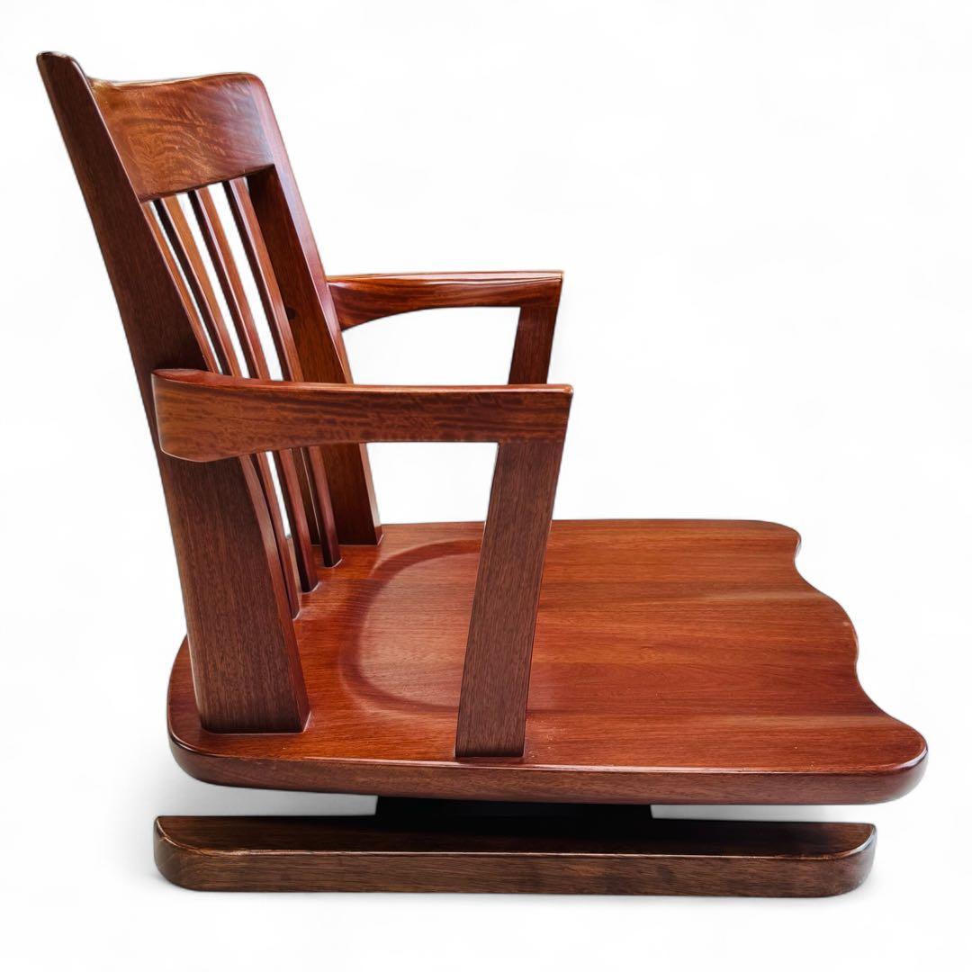 良品】 大塚家具 ローチェア 回転式 座椅子 和風 モダン 天然木 2