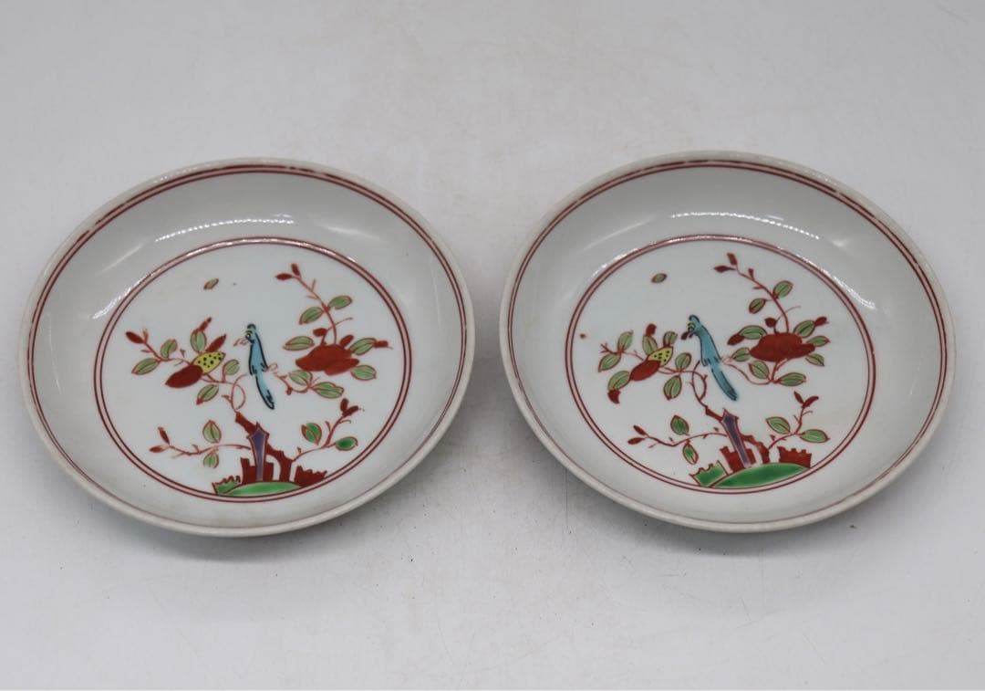 中国　紅緑彩　花鳥紋小皿2点　正徳年製銘　送料込み1023 名品豆皿 古九谷色絵花鳥図 MC-10 – SEIKOU ONLINE