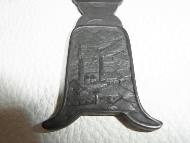 未使用 非売品 明治43年◇日光電気精銅所 銅製ペーパーナイフ 華厳