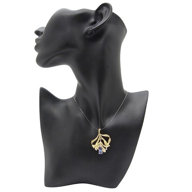 ★ 海の声★中嶋邦夫 タンザナイトダイヤモンドブローチ K18 8.9g