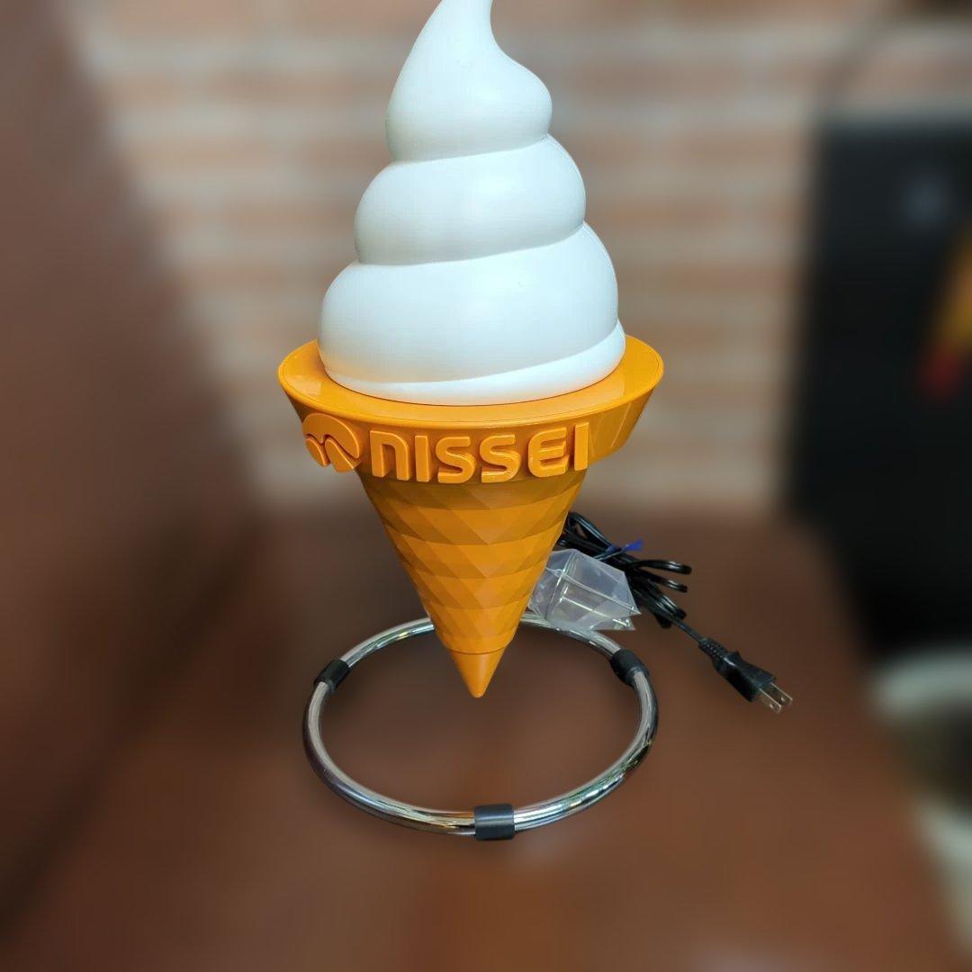 レア？NISSEI 日世 ソフトクリーム型ランプ LED電球交換済 非売品