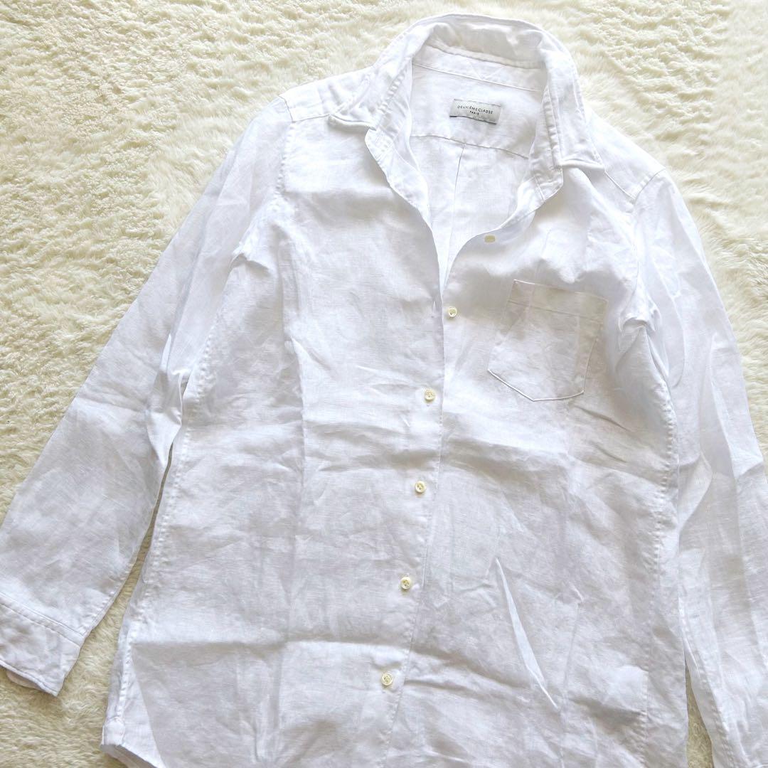 ドゥーズィエムクラス リネン ワイヤー ウォッシュ シャツ 白 - メルカリ