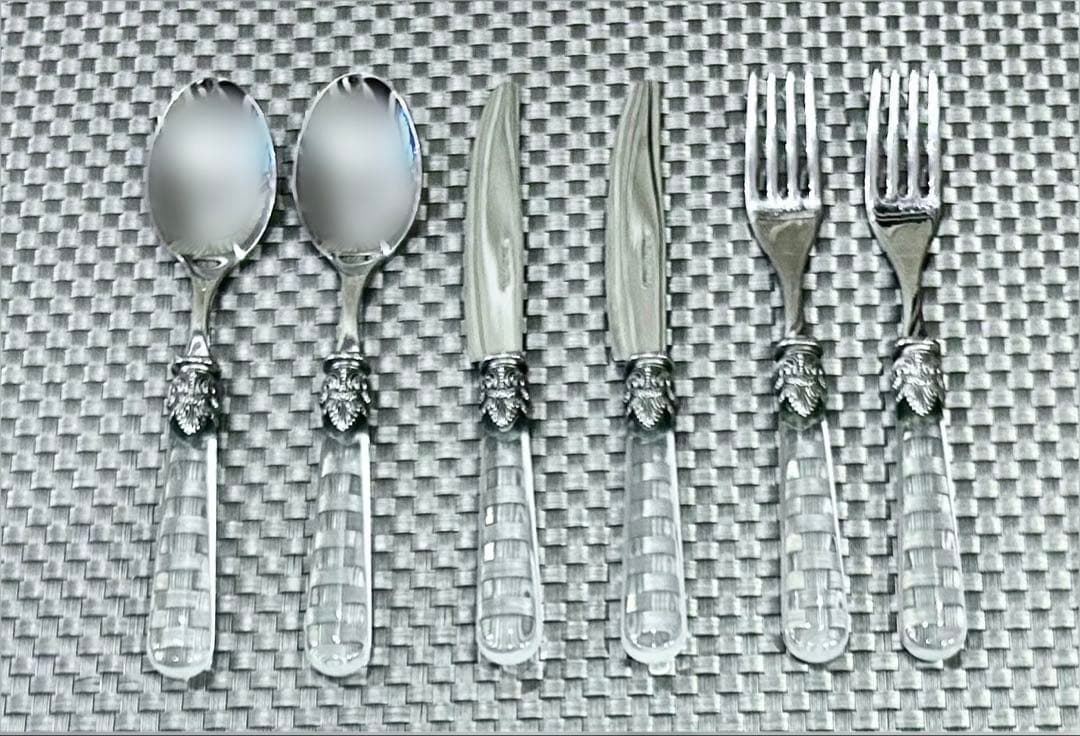 イタリア製カトラリー クリアカラー サラグレース フォークスプーン