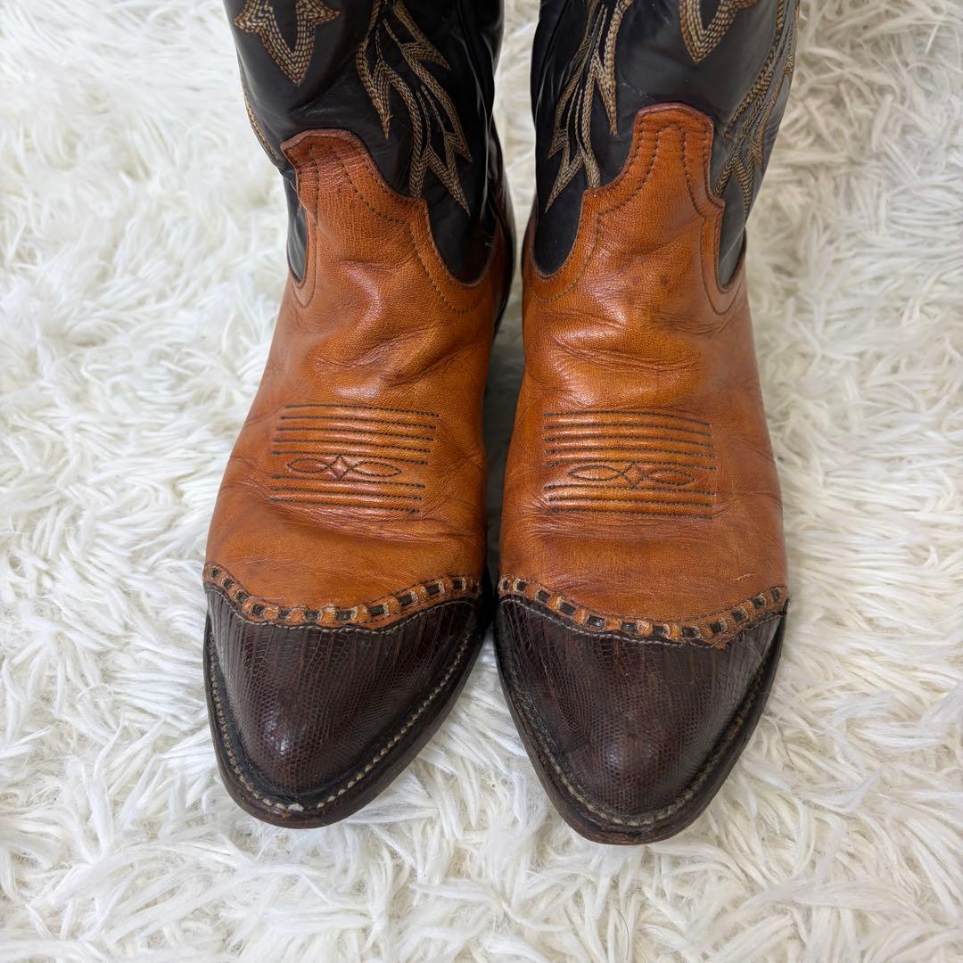トニーラマ ウエスタンブーツ レザー USA製 ブラウン 23.5cm