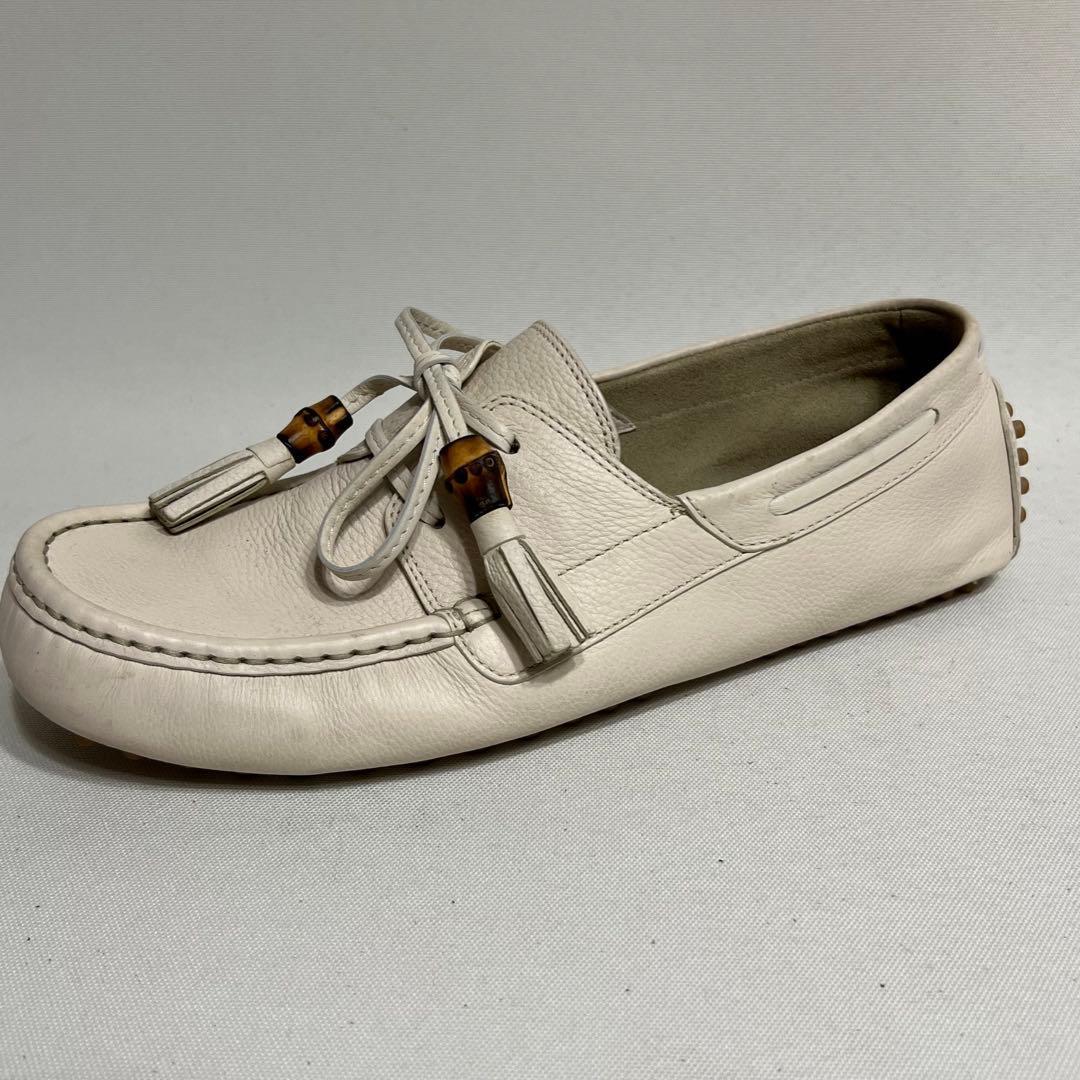 GUCCI ドライビングシューズ ローファー バンブータッセル 25.5cm