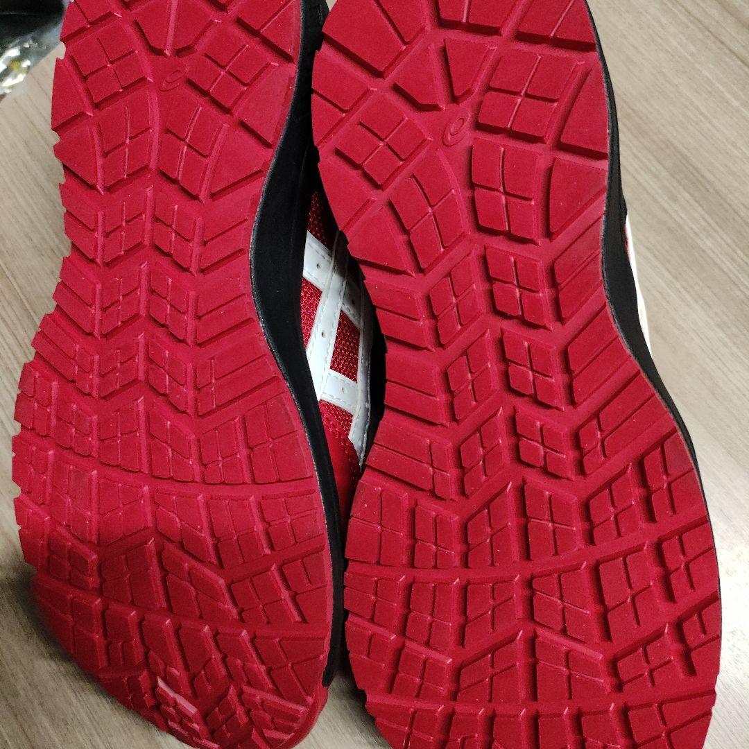 未使用品　アシックス　安全靴　ウィンジョブ　25.0cm　レッド