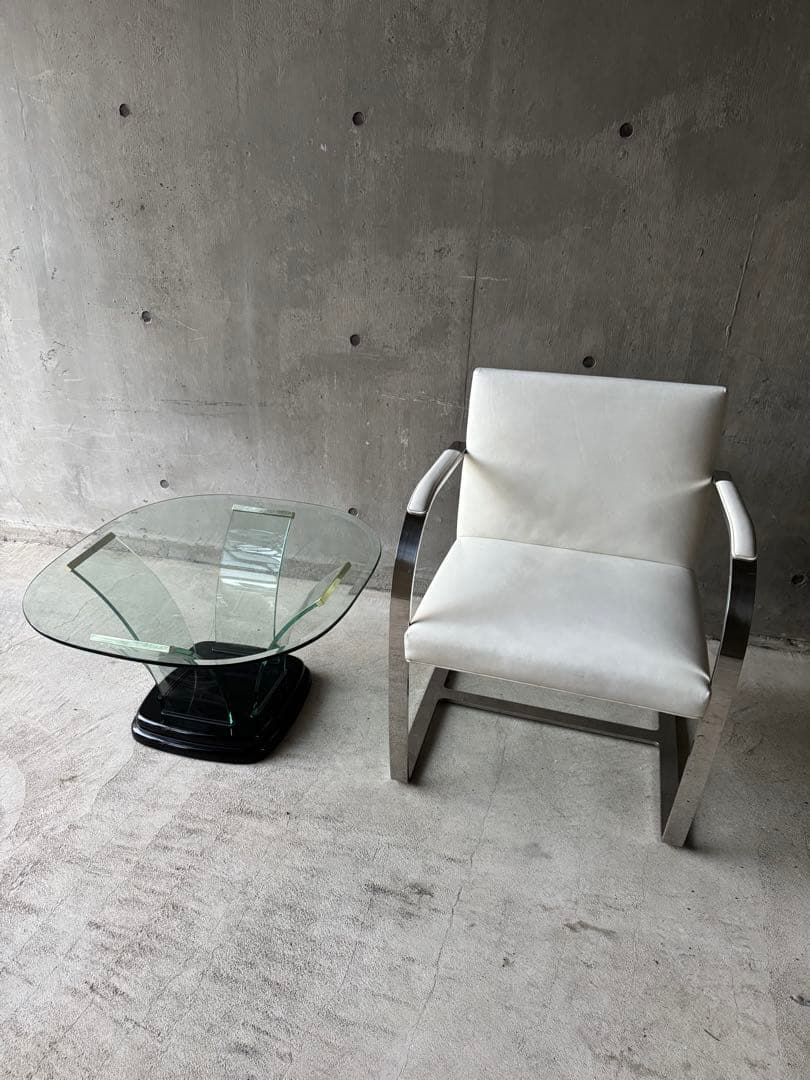 オーバル型ガラステーブル スペースエイジ ミッドセンチュリー - メルカリ