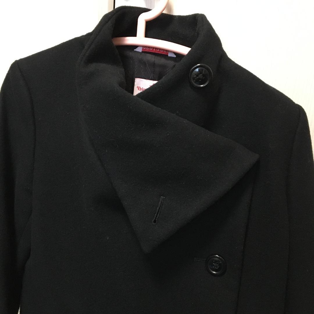 ヴィヴィアンウエストウッド ブラックウールコート 1 変形 レッド
