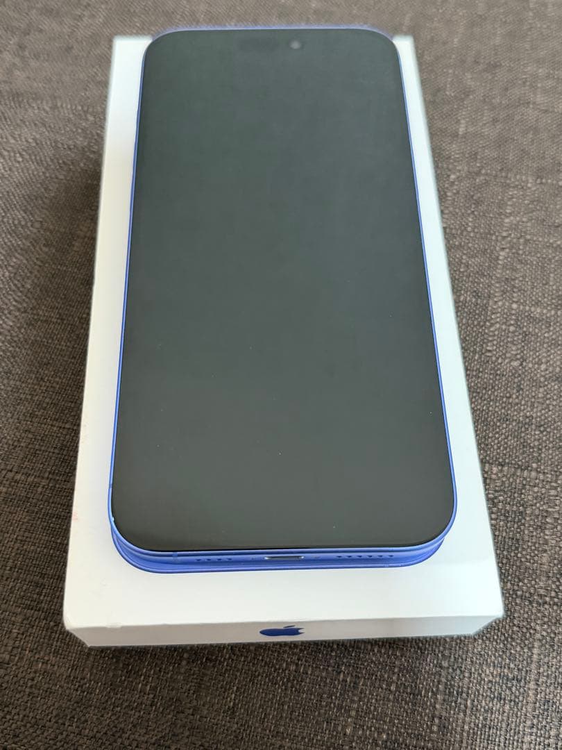 iPhone16puls 128GB ウルトラマリン 充電ケーブルガラスフィルム