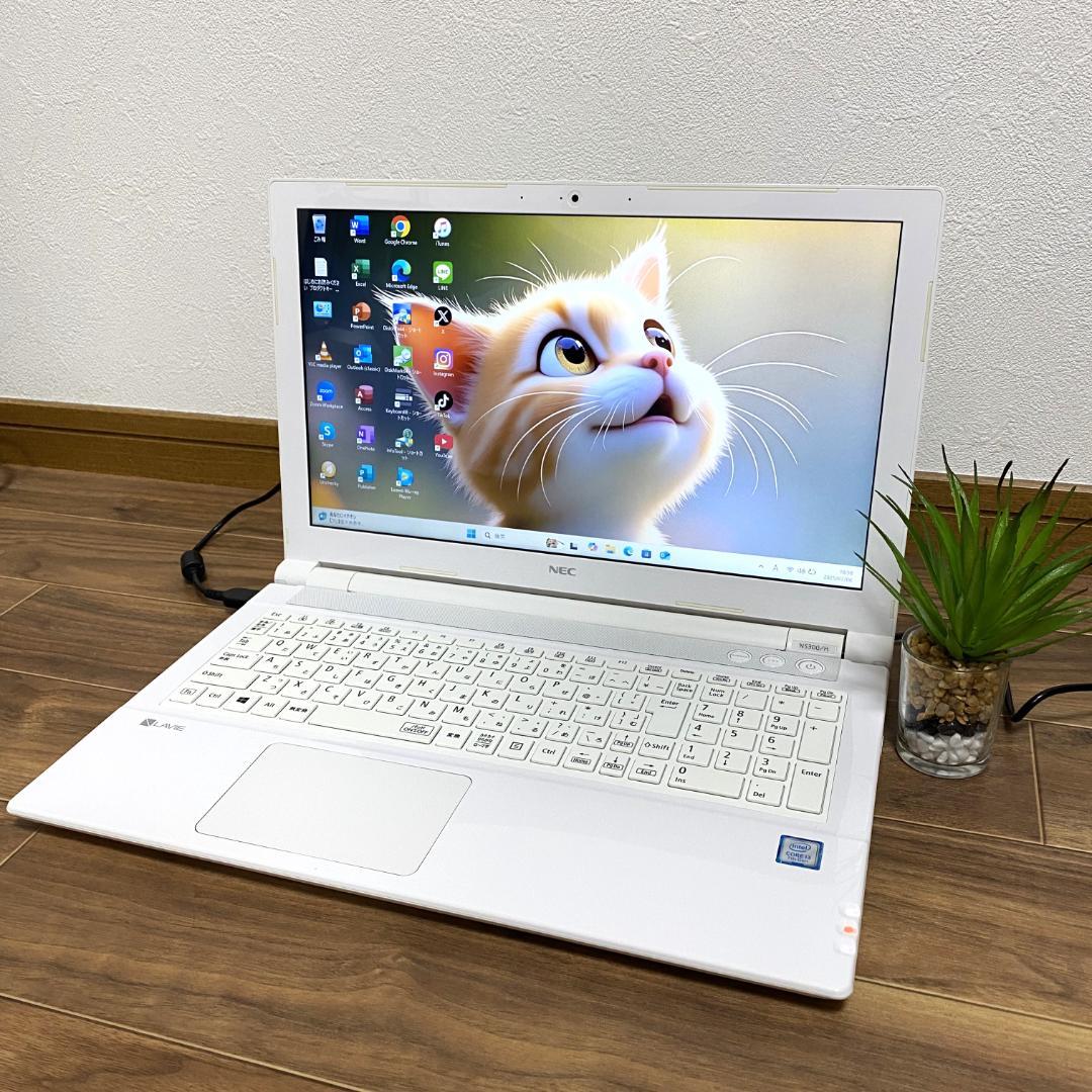 《美品》LaVie エクストラホワイト 8GB/新品SSD512/NS300/H