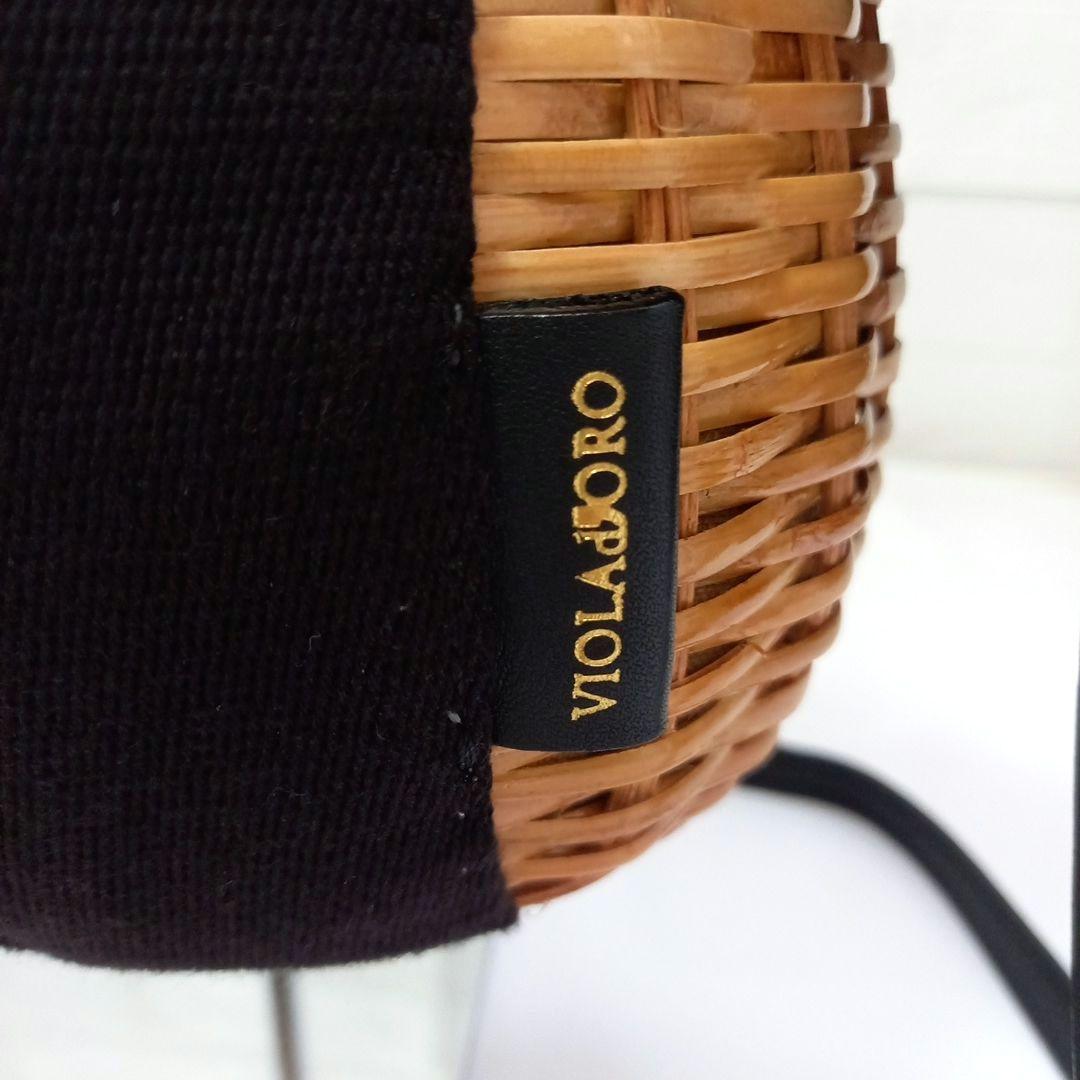 ☆美品☆《VIOLAd'ORO 》ラタン カゴバッグ ショルダー 2way