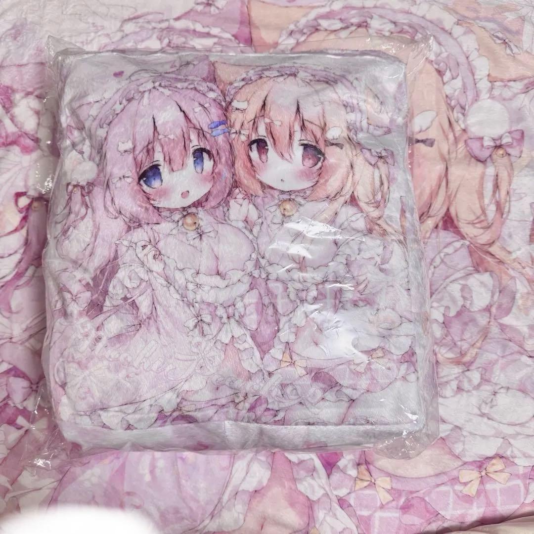 桃豆こまもち クッションブランケット 収納付クッション＆ブランケット