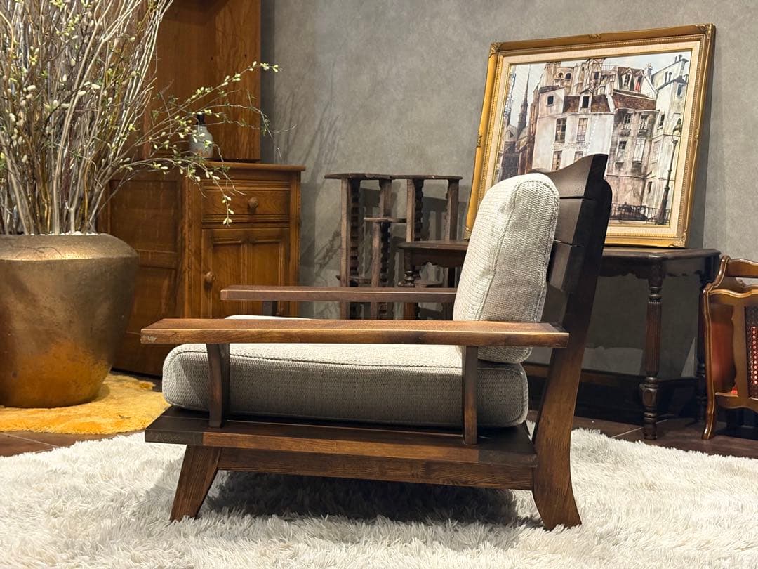 NITORI ニトリ アカツキ ラウンジソファ 1人掛ソファ ビンテージ SG